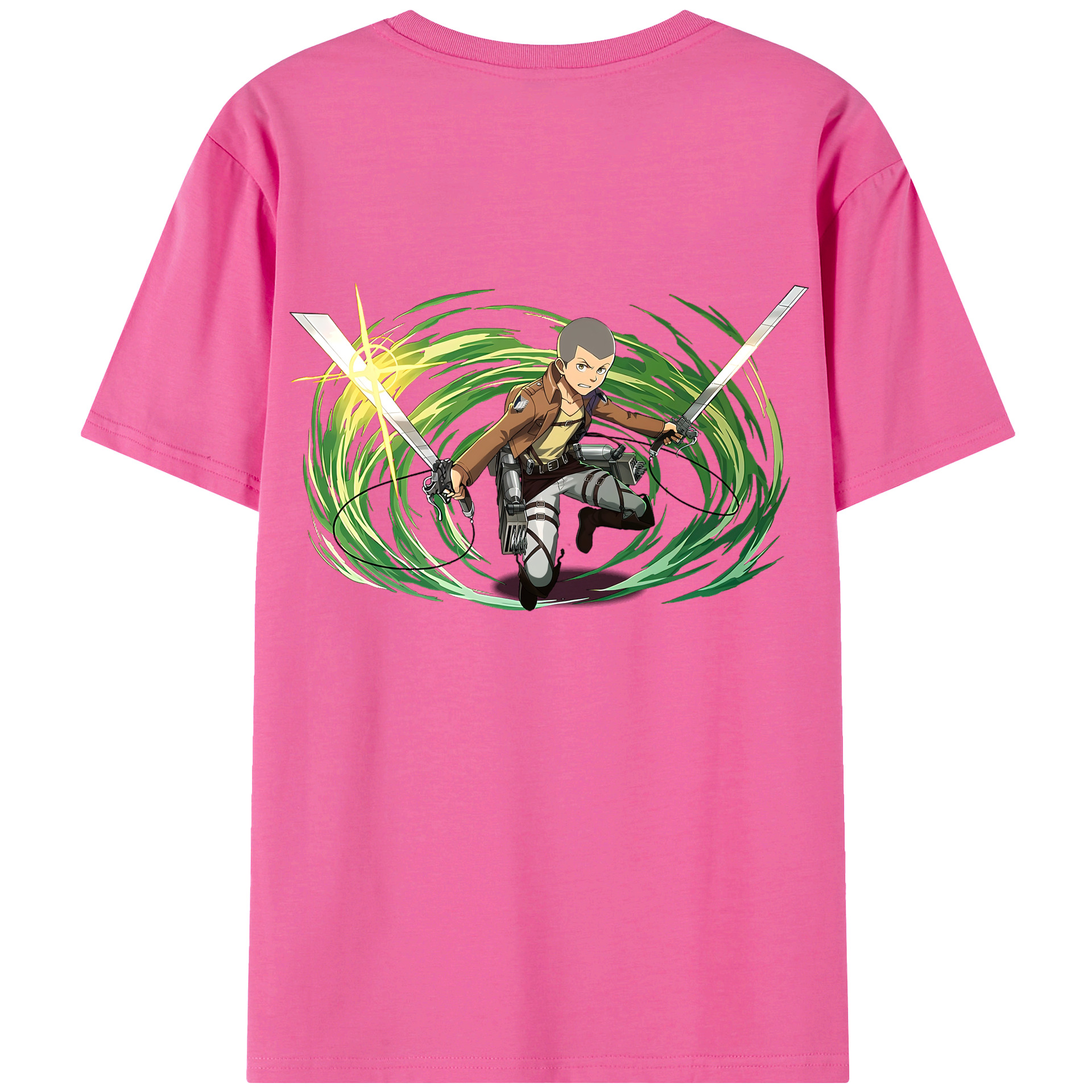 （画像用） 進撃の巨人 コニー·スプリンガー Attack on Titan Connie Springer レディース半袖Tシャツ(バックプリント)